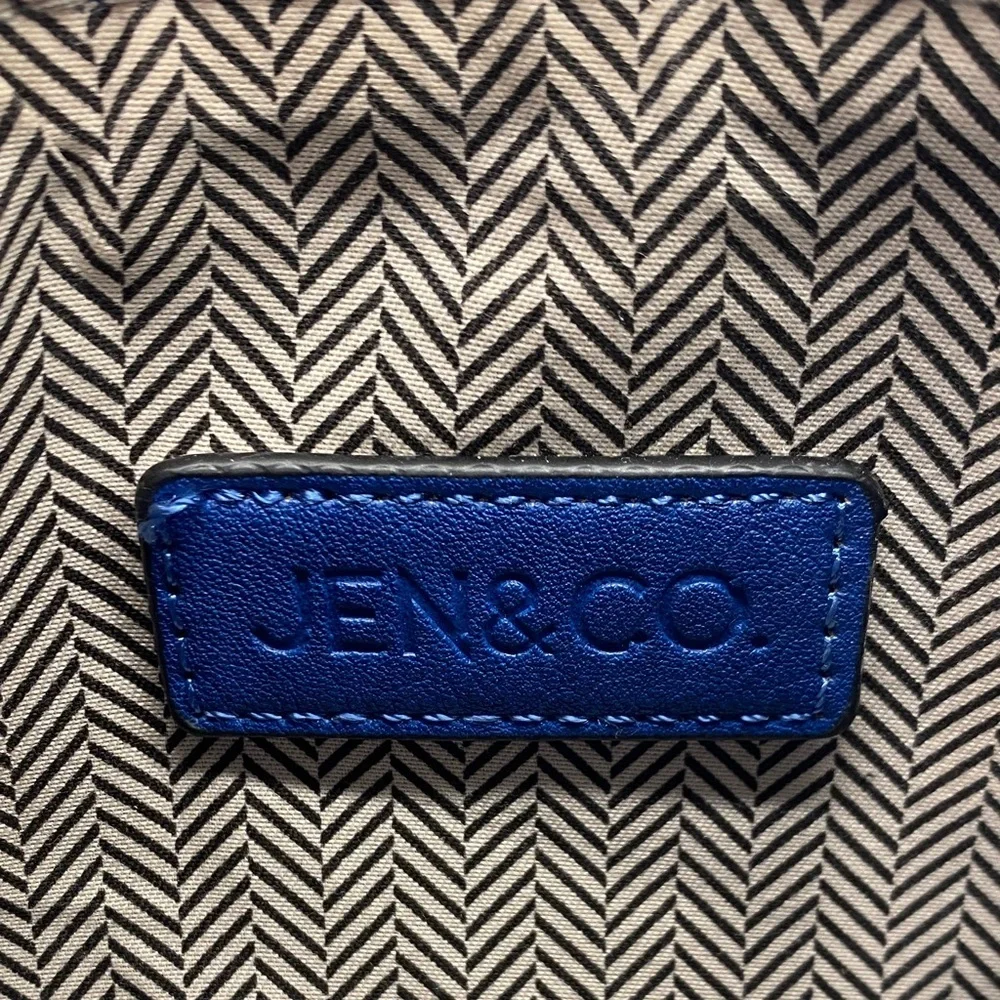 Jen & Co Crossbody Wristlet Convertible Vegan Leather Cobalt Blue 8” x 4.5”